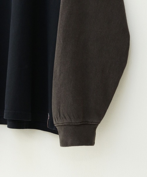 KANGOL（カンゴール）の「【別注】 【KANGOL】 ピスネーム ピグメント 2タイプ ロングTシャツ / ラグラン ＆ 無地 / 長袖 / ロンT（Tシャツ/カットソー・メンズ・ネイビー系/ホワイト/ネイビー/ブラック/ホワイト×ブラック/ブラック系・MEDIUM/LARGE）」の20枚目の写真