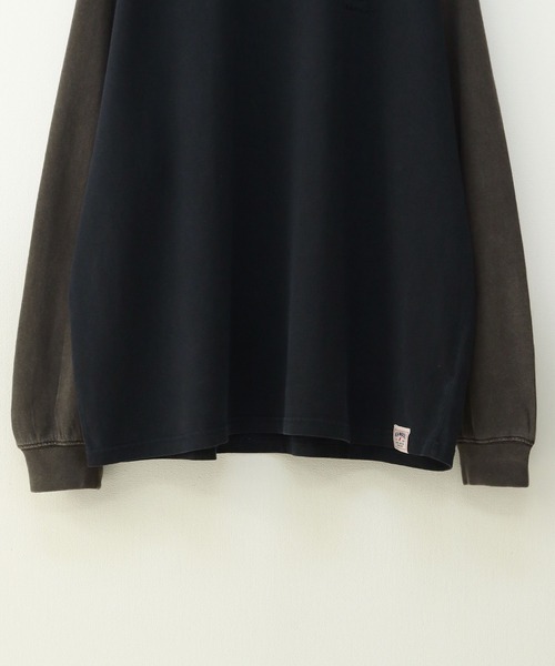 KANGOL（カンゴール）の「【別注】 【KANGOL】 ピスネーム ピグメント 2タイプ ロングTシャツ / ラグラン ＆ 無地 / 長袖 / ロンT（Tシャツ/カットソー・メンズ・ネイビー系/ホワイト/ネイビー/ブラック/ホワイト×ブラック/ブラック系・MEDIUM/LARGE）」の19枚目の写真