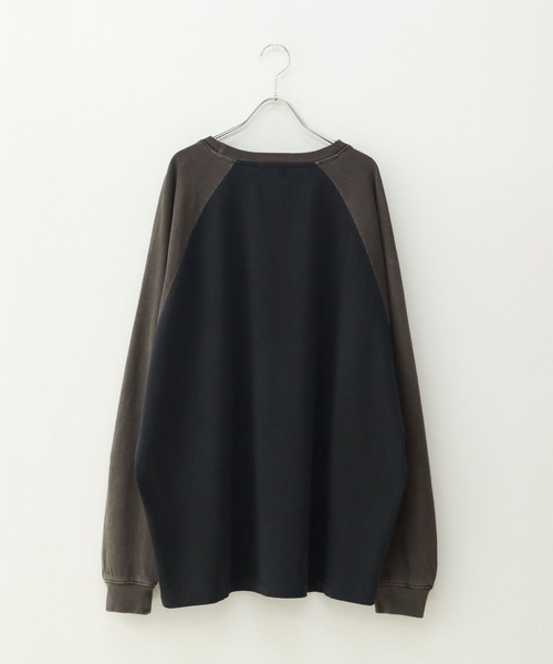 KANGOL（カンゴール）の「【別注】 【KANGOL】 ピスネーム ピグメント 2タイプ ロングTシャツ / ラグラン ＆ 無地 / 長袖 / ロンT（Tシャツ/カットソー・メンズ・ネイビー系/ホワイト/ネイビー/ブラック/ホワイト×ブラック/ブラック系・MEDIUM/LARGE）」の15枚目の写真