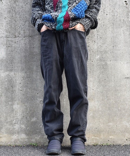 TOMMY HILFIGER（トミーヒルフィガー）の「【ヴィンテージ古着】90's TOMMY HILFIGER/トミーヒルフィガー ブラック デニムパンツ USA製（デニムパンツ・メンズ・ブラック・32）」の2枚目の写真