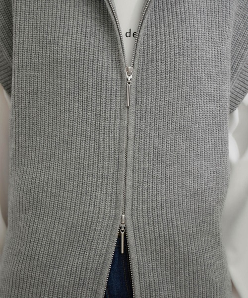 VIS（ビス）の「【EC/一部店舗限定】Wジップニットベスト（ベスト・レディース・ブラック/グレー/キナリ・FREE）」の15枚目の写真