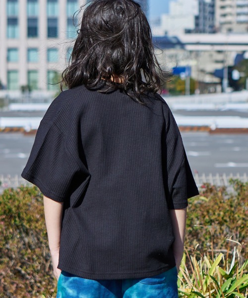 PAIRMANON STREET（ペアマノンストリート）の「【PAIRMANON STREET】半袖 ビッグシルエット ガゼット ワッフル Tシャツ（Tシャツ/カットソー・キッズ・ベージュ系その他/ライトグリーン/ホワイト系その他/オレンジ/ブルー系その他/パープル/ネイビー/ブラック・110/150/120/90/130/140/100）」の14枚目の写真