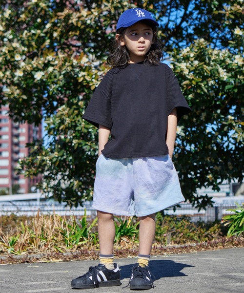 PAIRMANON STREET（ペアマノンストリート）の「【PAIRMANON STREET】半袖 ビッグシルエット ガゼット ワッフル Tシャツ（Tシャツ/カットソー・キッズ・ベージュ系その他/ライトグリーン/ホワイト系その他/オレンジ/ブルー系その他/パープル/ネイビー/ブラック・110/150/120/90/130/140/100）」の15枚目の写真