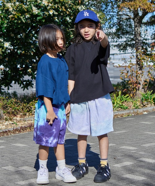 PAIRMANON STREET（ペアマノンストリート）の「【PAIRMANON STREET】半袖 ビッグシルエット ガゼット ワッフル Tシャツ（Tシャツ/カットソー・キッズ・ベージュ系その他/ライトグリーン/ホワイト系その他/オレンジ/ブルー系その他/パープル/ネイビー/ブラック・110/150/120/90/130/140/100）」の16枚目の写真