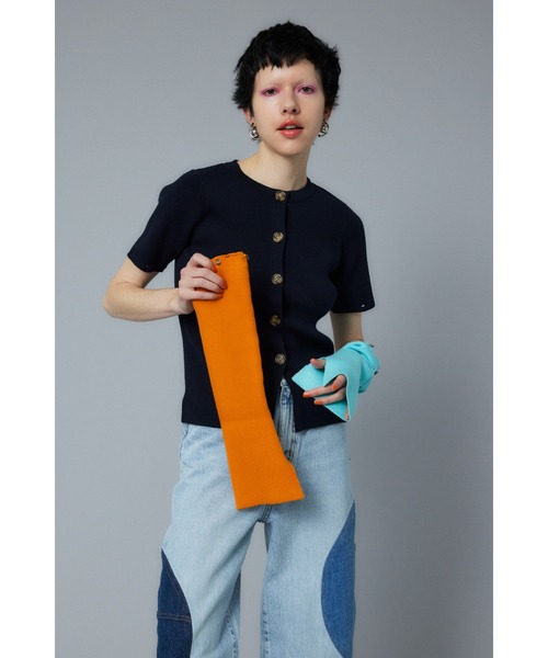 HeRIN.CYE(ヘリンドットサイ)の「Short many way cardigan ショートメニーウェイカーディガン(カーディガン/ボレロ・レディース・ネイビー/ブルー・FREE)」の11枚目の写真
