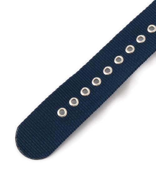 BEAUTY&YOUTH UNITED ARROWS（ビューティーアンドユースユナイテッドアローズ）の「BY ミリタリー ナイロン ベルト ウォッチ ◆（アナログ腕時計・メンズ・オフホワイト/ブラック/ネイビー・フリー）」の5枚目の写真