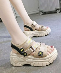 厚底スポーツサンダル ベルクロサンダル夏