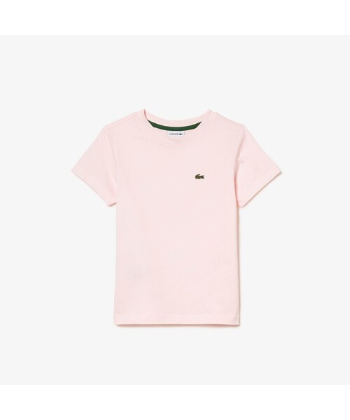 LACOSTE ロゴパッチ Tシャツ セール】スリーブネームパッチ鹿の子地Tシャツ（Tシャツ
