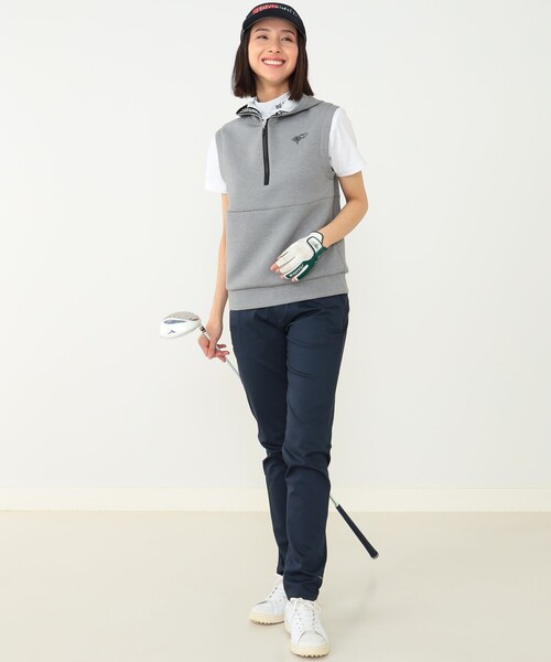 未使用BEAMS GOLFハーフジップ ポンチ フード ベスト難あり 未使用BEAMS GOLFハーフジップ ポンチ フード ベスト難あり