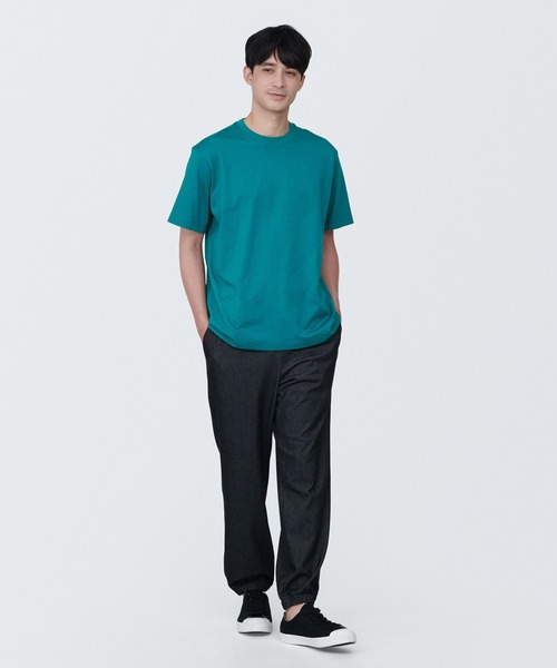 無印良品(ムジルシリョウヒン)の「紳士 天竺編みクルーネック半袖Tシャツ(Tシャツ/カットソー・メンズ・オレンジ/ホワイト/ピンク/グリーン/ブラック/グレー/ブルー/ネイビー系/ボルドー/イエロー系2/ダークグリーン・S/M/L/XL/XS)」の13枚目の写真