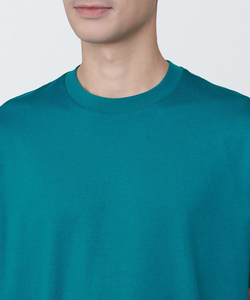 無印良品(ムジルシリョウヒン)の「紳士 天竺編みクルーネック半袖Tシャツ(Tシャツ/カットソー・メンズ・オレンジ/ホワイト/ピンク/グリーン/ブラック/グレー/ブルー/ネイビー系/ボルドー/イエロー系2/ダークグリーン・S/M/L/XL/XS)」の16枚目の写真