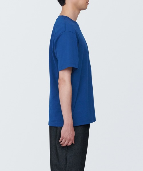 無印良品(ムジルシリョウヒン)の「紳士 天竺編みクルーネック半袖Tシャツ(Tシャツ/カットソー・メンズ・オレンジ/ホワイト/ピンク/グリーン/ブラック/グレー/ブルー/ネイビー系/ボルドー/イエロー系2/ダークグリーン・S/M/L/XL/XS)」の20枚目の写真