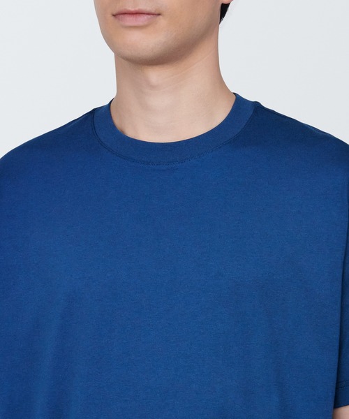 無印良品(ムジルシリョウヒン)の「紳士 天竺編みクルーネック半袖Tシャツ(Tシャツ/カットソー・メンズ・オレンジ/ホワイト/ピンク/グリーン/ブラック/グレー/ブルー/ネイビー系/ボルドー/イエロー系2/ダークグリーン・S/M/L/XL/XS)」の22枚目の写真