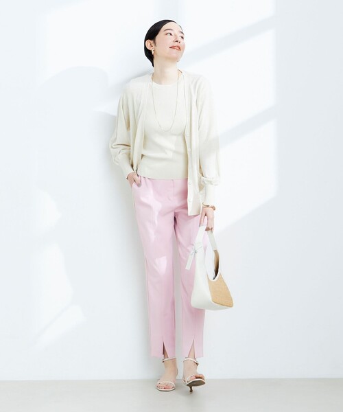 NOLLEY’S Sophi（ノーリーズソフィ）の「《手洗い可能》ラメシアーVネックカーディガン（カーディガン/ボレロ・レディース・ゴールド/シルバー・38）」の21枚目の写真