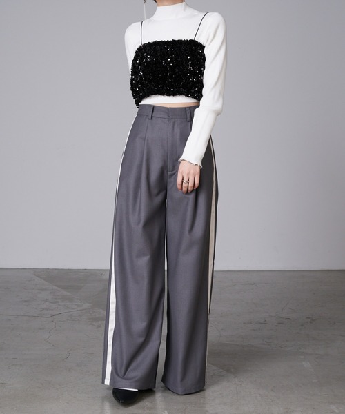 RAY CASSIN（レイカズン）の「スパンコールビスチェ（チューブトップ・レディース・ブラック/ブラック系その他/グレー・FREE）」の20枚目の写真