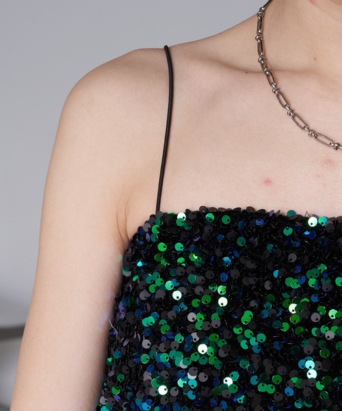 RAY CASSIN（レイカズン）の「スパンコールビスチェ（チューブトップ・レディース・ブラック/ブラック系その他/グレー・FREE）」の16枚目の写真