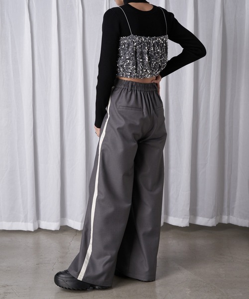 RAY CASSIN（レイカズン）の「スパンコールビスチェ（チューブトップ・レディース・ブラック/ブラック系その他/グレー・FREE）」の8枚目の写真