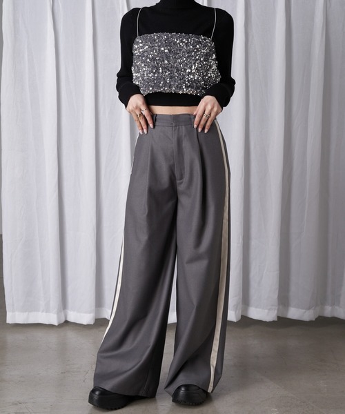 RAY CASSIN（レイカズン）の「スパンコールビスチェ（チューブトップ・レディース・ブラック/ブラック系その他/グレー・FREE）」の7枚目の写真