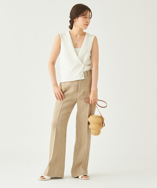 2024SS✳︎美品✳︎plage 5G Knit ベスト 3way コットン 白 2024SS✳︎美品✳︎plage 5G Knit ベスト 3way コットン 白