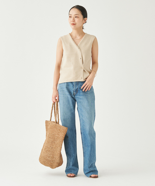 2024SS✳︎美品✳︎plage 5G Knit ベスト 3way コットン 白 2024SS✳︎美品✳︎plage 5G Knit ベスト 3way コットン 白