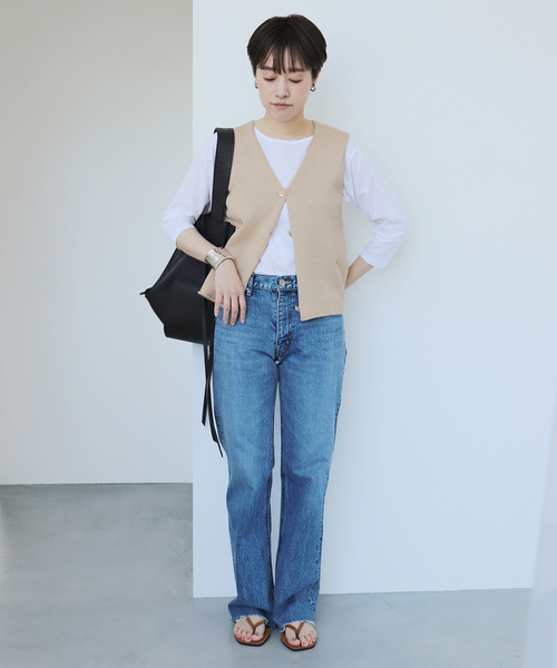 plage(プラージュ)の「5G Knit ベスト(ベスト・レディース・ブラック/ベージュ/ホワイト・FREE)」の14枚目の写真
