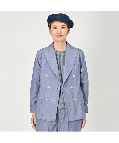 45R（フォーティファイブアール）の「サマーウールのジャケット WOMEN（テーラードジャケット・レディース・ベージュ・MEDIUM/LARGE）」の3枚目の写真