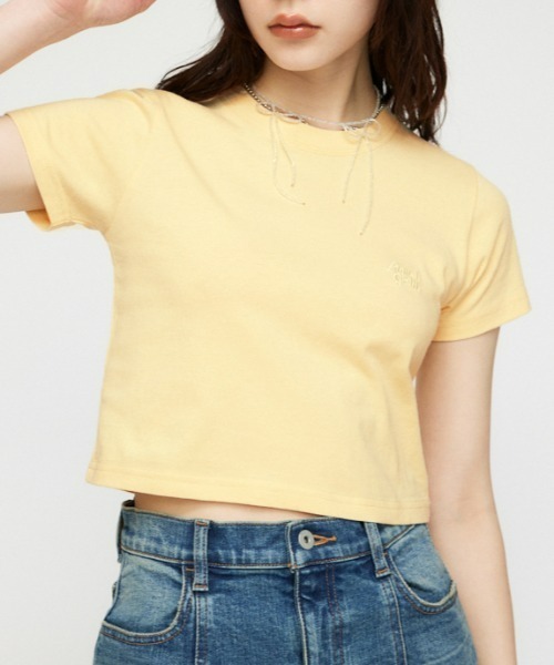 LAGUA GEM（ラグアジェム）の「LAGUA LOGO Tシャツ 24S（Tシャツ/カットソー・レディース・ホワイト/ライトグレー/ブラック/ライトピンク/ライトイエロー・X-SMALL/SMALL/MEDIUM）」の4枚目の写真