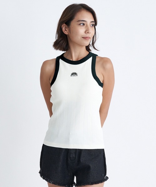 ROXY(ロキシー)の「AZUL TANK/ロキシータンクトップ(タンクトップ・レディース・ホワイト/ターコイズブルー/ブラック系その他/ブラック/カーキ・MEDIUM/LARGE/SMALL)」の3枚目の写真