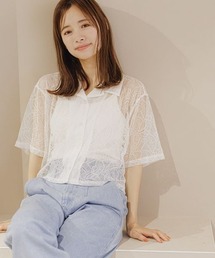 mysty woman | レースカイキンショートシャツ　121009(シャツ/ブラウス)