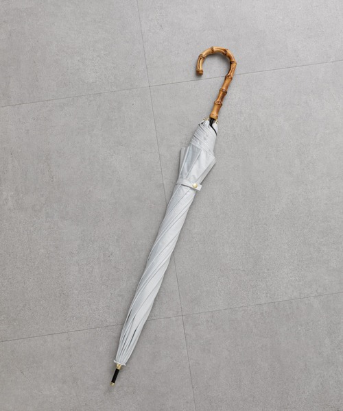 COLONY 2139（コロニートゥーワンスリーナイン）の「UVバンブーハンドル傘（長傘・レディース・グレー/アイボリー・FREE）」の4枚目の写真