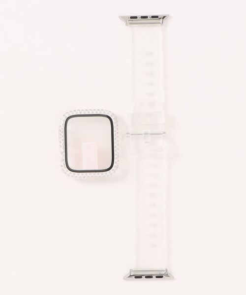 zandy(ズィーアンドワイ)の「zandy ズィーアンドワイ /Apple Watch ケース&ベルトセット マットタイプ【ストーン付きメッキケース】 アップルウォッチカバー& オーロラクリアバンド /// set10(デジタル腕時計・レディース・ピンク系その他/クリア/ブラック×グレー/イエローゴールド/ピンクゴールド/シルバー系その他・S/M)」の16枚目の写真