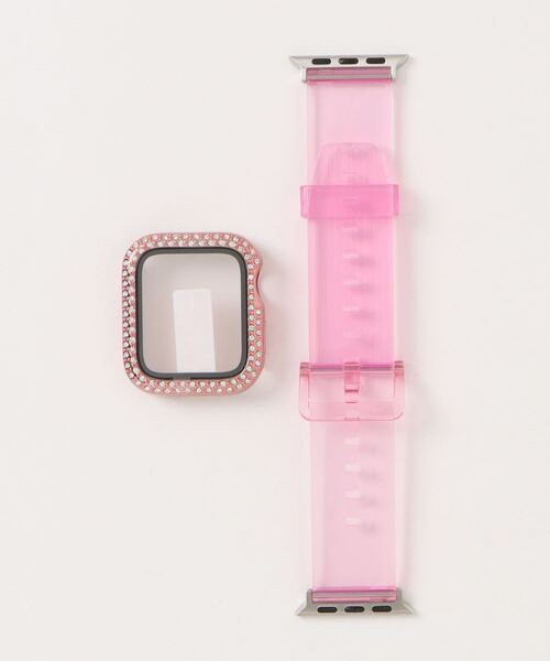 zandy(ズィーアンドワイ)の「zandy ズィーアンドワイ /Apple Watch ケース&ベルトセット マットタイプ【ストーン付きメッキケース】 アップルウォッチカバー& オーロラクリアバンド /// set10(デジタル腕時計・レディース・ピンク系その他/クリア/ブラック×グレー/イエローゴールド/ピンクゴールド/シルバー系その他・S/M)」の17枚目の写真