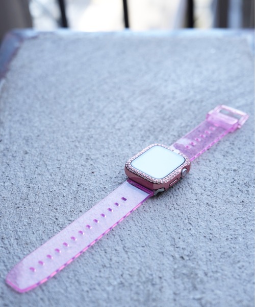 zandy(ズィーアンドワイ)の「zandy ズィーアンドワイ /Apple Watch ケース&ベルトセット マットタイプ【ストーン付きメッキケース】 アップルウォッチカバー& オーロラクリアバンド /// set10(デジタル腕時計・レディース・ピンク系その他/クリア/ブラック×グレー/イエローゴールド/ピンクゴールド/シルバー系その他・S/M)」の18枚目の写真