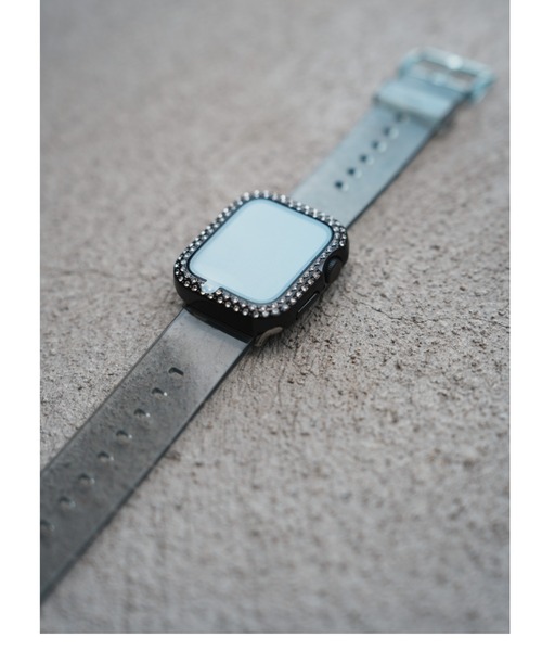 zandy(ズィーアンドワイ)の「zandy ズィーアンドワイ /Apple Watch ケース&ベルトセット マットタイプ【ストーン付きメッキケース】 アップルウォッチカバー& オーロラクリアバンド /// set10(デジタル腕時計・レディース・ピンク系その他/クリア/ブラック×グレー/イエローゴールド/ピンクゴールド/シルバー系その他・S/M)」の9枚目の写真