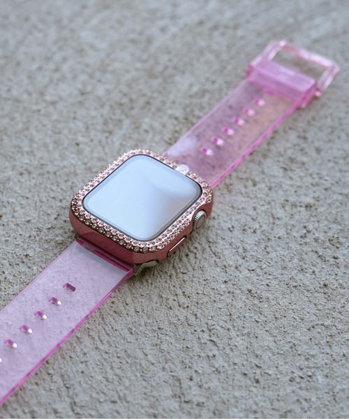 zandy(ズィーアンドワイ)の「zandy ズィーアンドワイ /Apple Watch ケース&ベルトセット マットタイプ【ストーン付きメッキケース】 アップルウォッチカバー& オーロラクリアバンド /// set10(デジタル腕時計・レディース・ピンク系その他/クリア/ブラック×グレー/イエローゴールド/ピンクゴールド/シルバー系その他・S/M)」の10枚目の写真