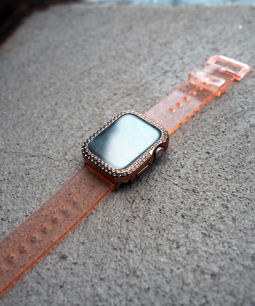 zandy(ズィーアンドワイ)の「zandy ズィーアンドワイ /Apple Watch ケース&ベルトセット マットタイプ【ストーン付きメッキケース】 アップルウォッチカバー& オーロラクリアバンド /// set10(デジタル腕時計・レディース・ピンク系その他/クリア/ブラック×グレー/イエローゴールド/ピンクゴールド/シルバー系その他・S/M)」の12枚目の写真