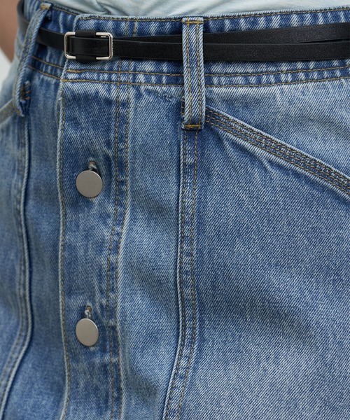 ELOOPS（イーループス）の「【ELOOPS】フロントボタンデニムミディスカート（デニムスカート・レディース・ブルー・M/S/L）」の17枚目の写真