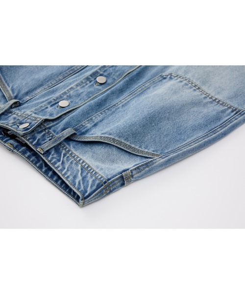 ELOOPS（イーループス）の「【ELOOPS】フロントボタンデニムミディスカート（デニムスカート・レディース・ブルー・M/S/L）」の2枚目の写真