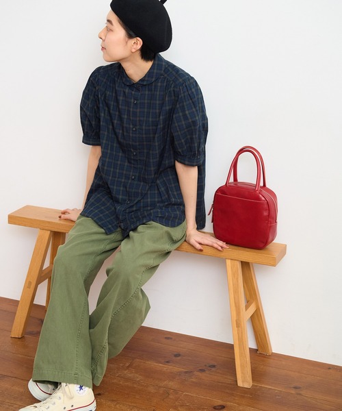 CHILD WOMAN パフ袖チェックブラウス CHILD WOMAN - パフ袖チェックブラウス (0101BL002242) 正規取扱