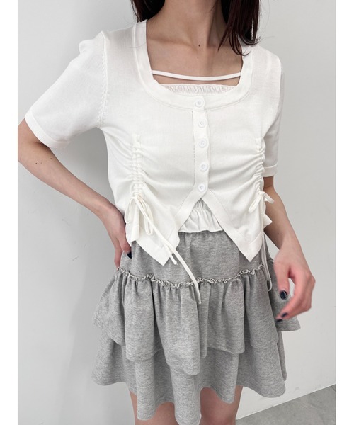 【美品】 LE PHIL トリコットサイドドロストトップス 2024SS 美品】 LE PHIL / ルフィル | 2024SS | トリコットサイド