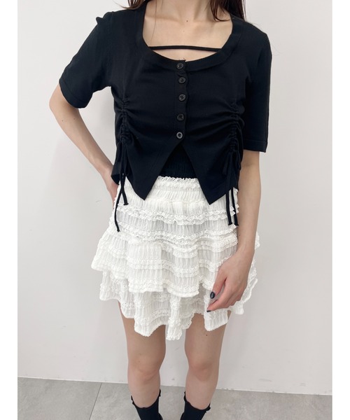 PHILLY（フィリー）の「【PHILLY】サイドドロストショートスリーブトップス（Tシャツ/カットソー・レディース・ブラック/グレー/ホワイト・FREE）」の9枚目の写真