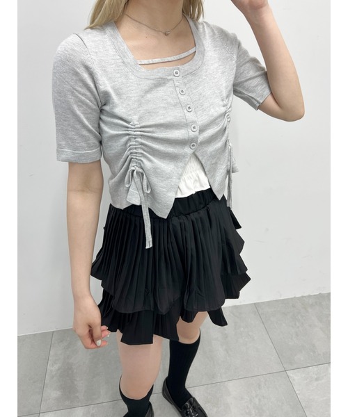 PHILLY（フィリー）の「【PHILLY】サイドドロストショートスリーブトップス（Tシャツ/カットソー・レディース・ブラック/グレー/ホワイト・FREE）」の14枚目の写真