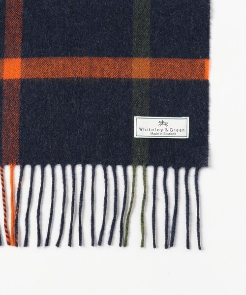 Whiteley & Green / ウールカシミヤ ウインドウペーン マフラー