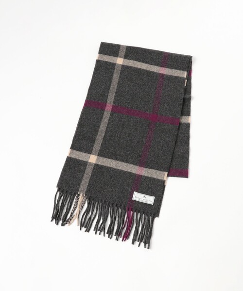 Whiteley & Green / ウールカシミヤ ウインドウペーン マフラー