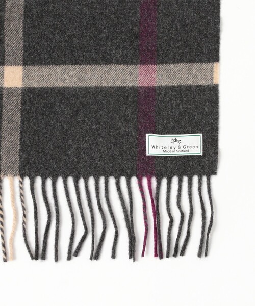 Whiteley & Green / ウールカシミヤ ウインドウペーン マフラー