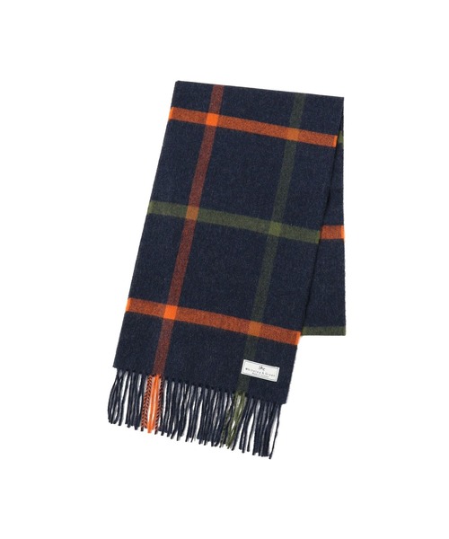 Whiteley & Green / ウールカシミヤ ウインドウペーン マフラー