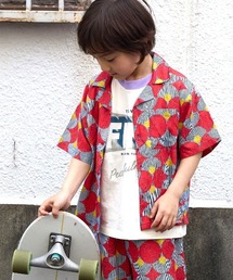 BIG FIELD | 総柄オープンカラーシャツ（90～150cm）(シャツ/ブラウス)