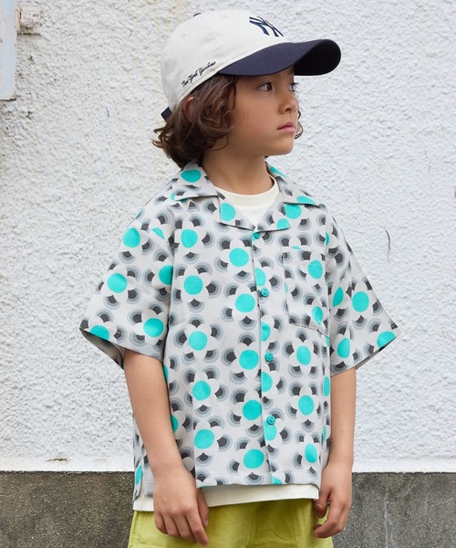 BIG FIELD（ビッグフィールド）の「総柄オープンカラーシャツ（90～150cm）（シャツ/ブラウス・キッズ・チャコール/ネイビー/レッド/ライトブルー・90/100/110/120/130/140/150）」の19枚目の写真