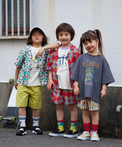 BIG FIELD（ビッグフィールド）の「総柄オープンカラーシャツ（90～150cm）（シャツ/ブラウス・キッズ・チャコール/ネイビー/レッド/ライトブルー・90/100/110/120/130/140/150）」の22枚目の写真