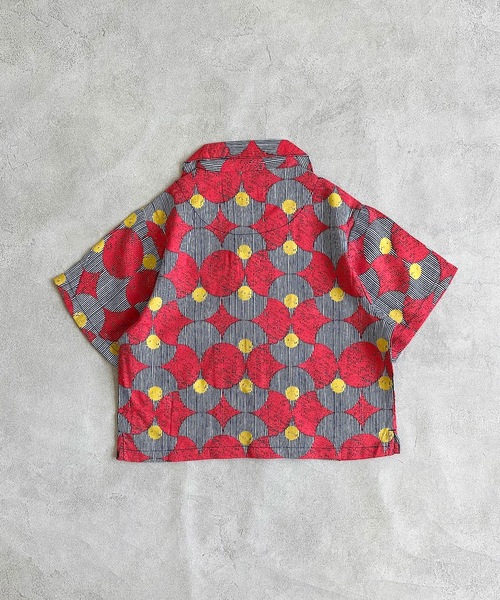 BIG FIELD（ビッグフィールド）の「総柄オープンカラーシャツ（90～150cm）（シャツ/ブラウス・キッズ・チャコール/ネイビー/レッド/ライトブルー・90/100/110/120/130/140/150）」の7枚目の写真